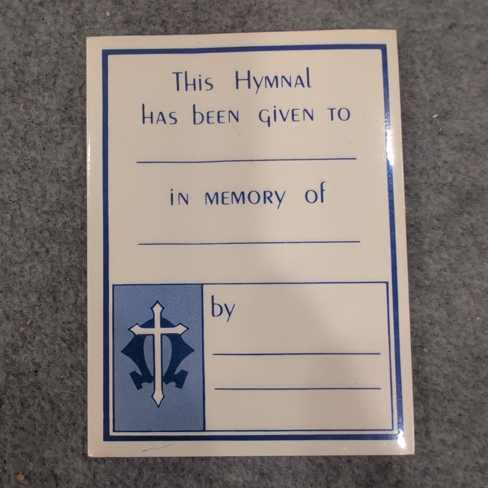 Lot of 50 Blank Vintage Abingdon Hymnal Bookplates Memorial In Memory Of - Picture 1 of 4